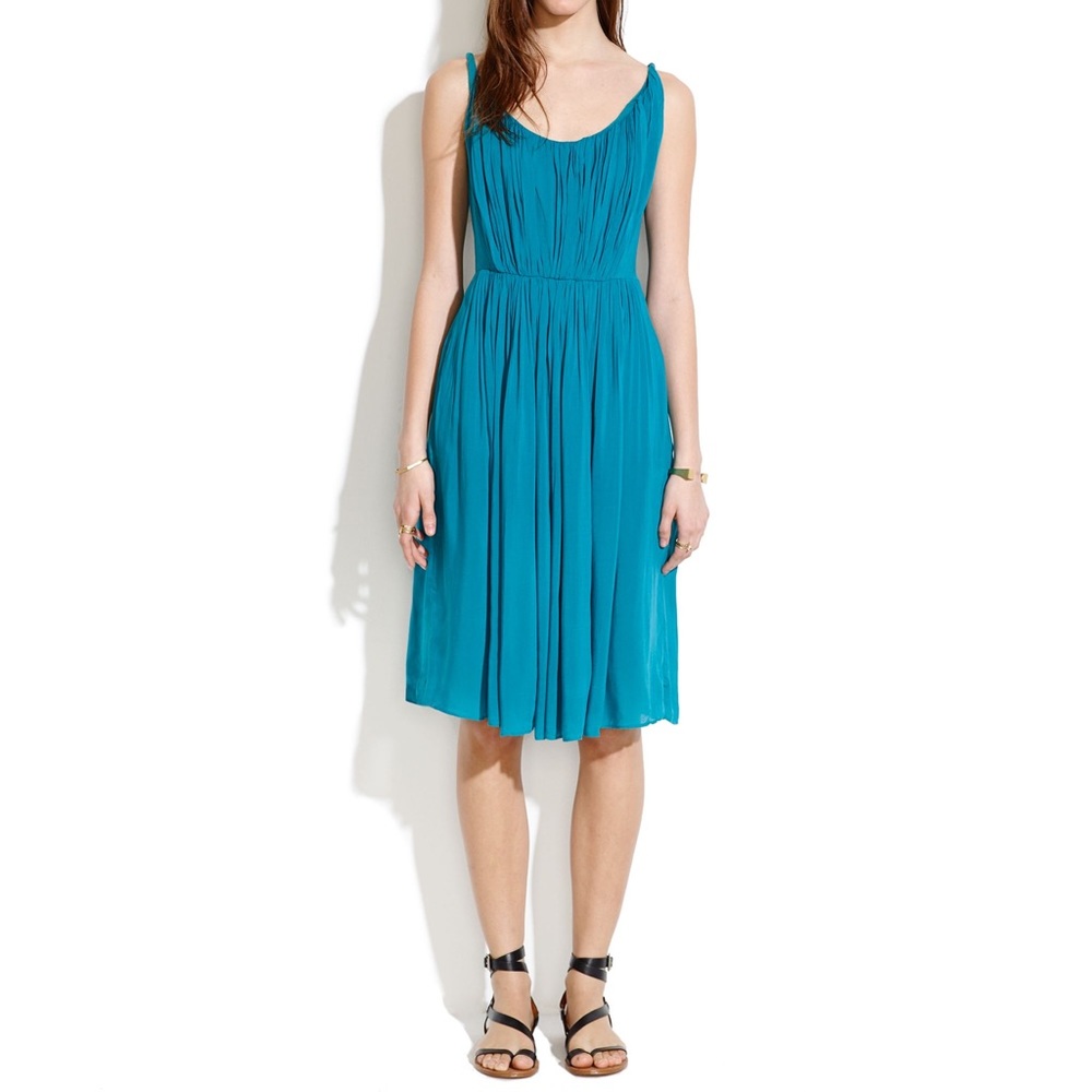 Madewell Pleated Twist Tank Dress